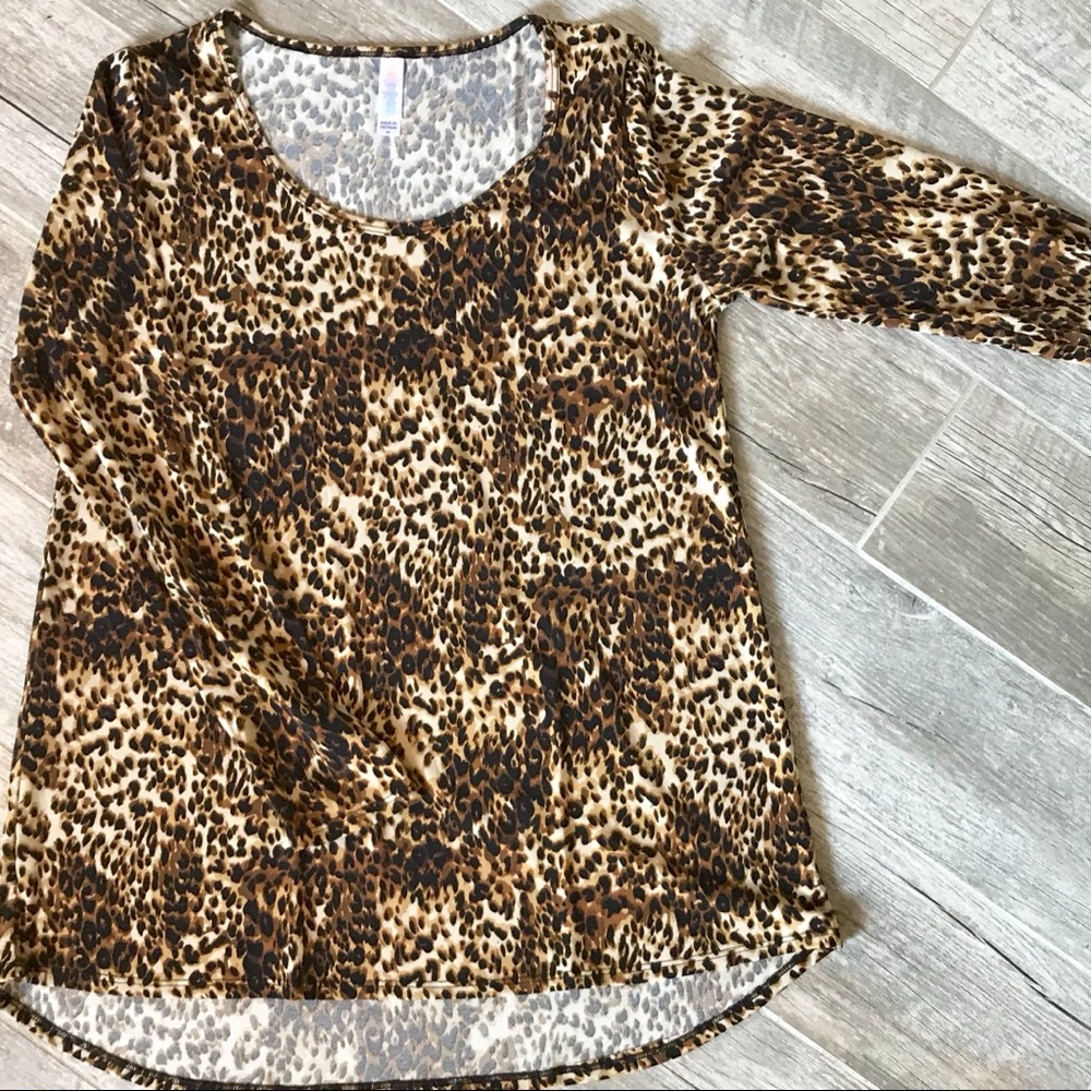 Leopard Lynnae Tunic Long Sleeve Tee